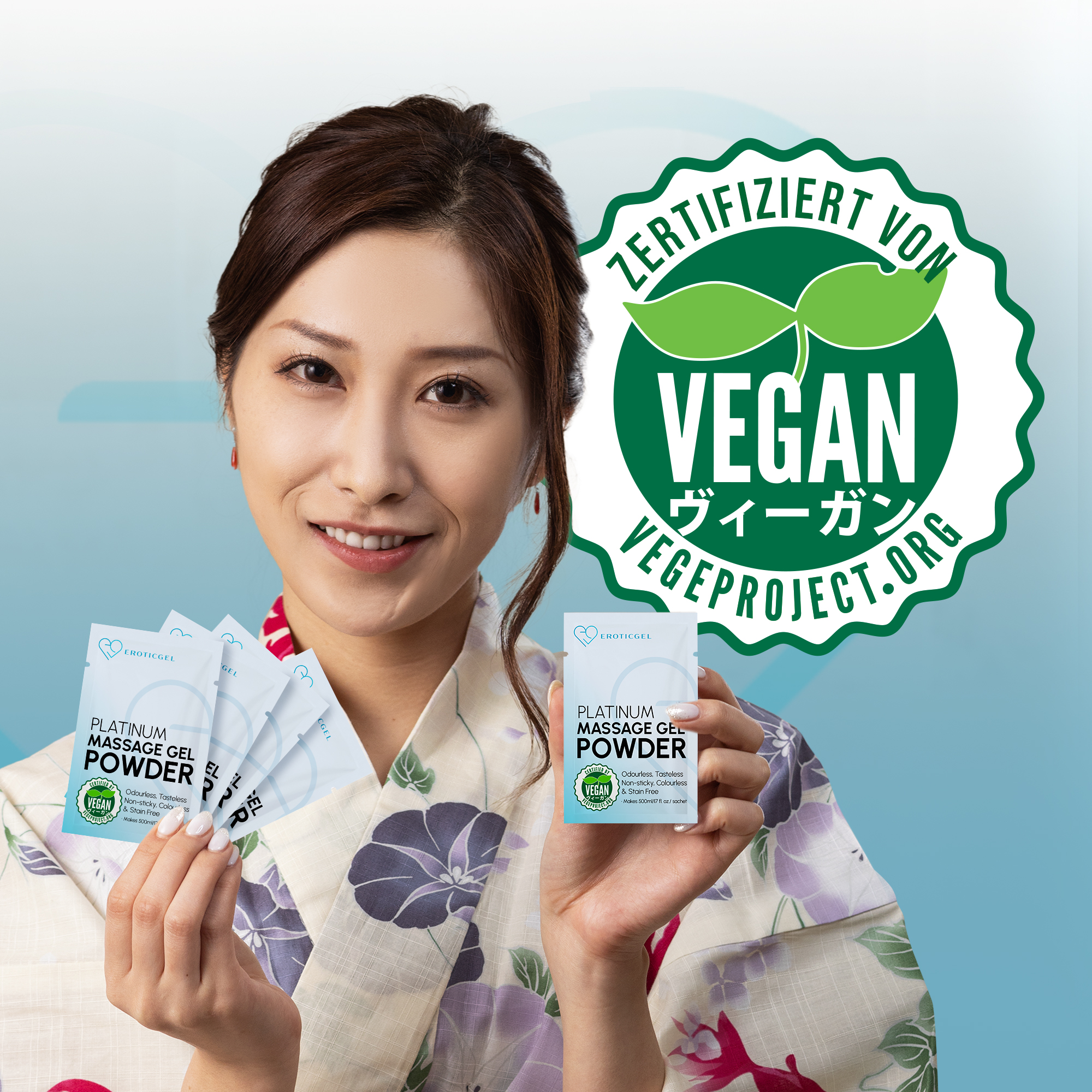 EROTICGEL «Massage Gel Set» 3x5g japanisches Massagegel-Pulver + Schale für Nuru-Massagegel (1)